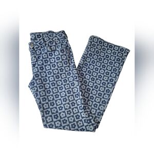 H&M Divided Low-Rise Flare Floral Jeans